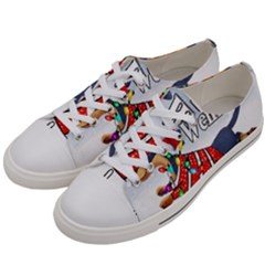 Weiner T- Shirt Walking In A Weiner Wonderland T- Shirt (1) Women s Low Top Canvas Sneakers by ZUXUMI