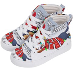 Weiner T- Shirt Walking In A Weiner Wonderland T- Shirt (1) Kids  Hi-top Skate Sneakers by ZUXUMI