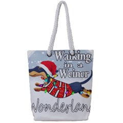 Weiner T- Shirt Walking In A Weiner Wonderland T- Shirt (1) Full Print Rope Handle Tote (small) by ZUXUMI