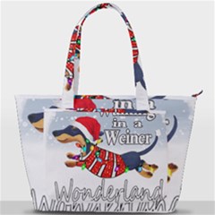 Weiner T- Shirt Walking In A Weiner Wonderland T- Shirt (1) Back Pocket Shoulder Bag  by ZUXUMI