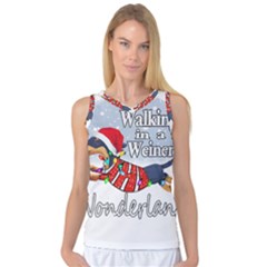 Weiner T- Shirt Walking In A Weiner Wonderland T- Shirt (1) Weiner T- Shirt Walking In A Weiner Wonderland T- Shirt Women s Basketball Tank Top by ZUXUMI