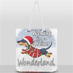 Weiner T- Shirt Walking In A Weiner Wonderland T- Shirt (1) Weiner T- Shirt Walking In A Weiner Wonderland T- Shirt Full Print Rope Handle Tote (large) by ZUXUMI