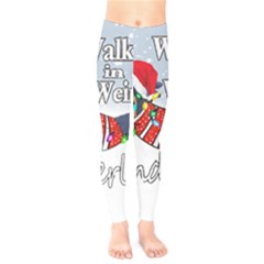 Weiner T- Shirt Walking In A Weiner Wonderland T- Shirt (1) Weiner T- Shirt Walking In A Weiner Wonderland T- Shirt Kids  Classic Winter Leggings by ZUXUMI