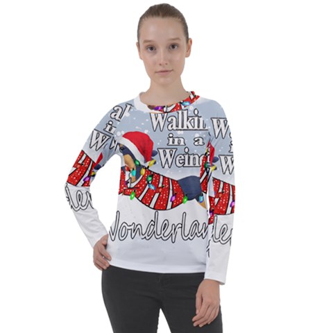 Weiner T- Shirt Walking In A Weiner Wonderland T- Shirt (1) Weiner T- Shirt Walking In A Weiner Wonderland T- Shirt Welder T- Shirt Funny Welder T- Shirt Women s Long Sleeve Raglan T-shirt by ZUXUMI