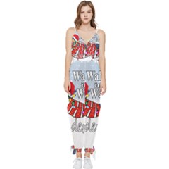 Weiner T- Shirt Walking In A Weiner Wonderland T- Shirt (1) Weiner T- Shirt Walking In A Weiner Wonderland T- Shirt Welder T- Shirt Funny Welder T- Shirt Sleeveless Tie Ankle Chiffon Jumpsuit by ZUXUMI