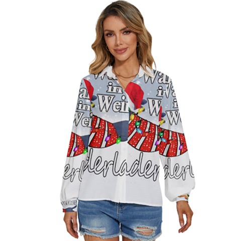 Weiner T- Shirt Walking In A Weiner Wonderland T- Shirt (1) Weiner T- Shirt Walking In A Weiner Wonderland T- Shirt Welder T- Shirt Funny Welder T- Shirt Women s Long Sleeve Button Up Shirt by ZUXUMI