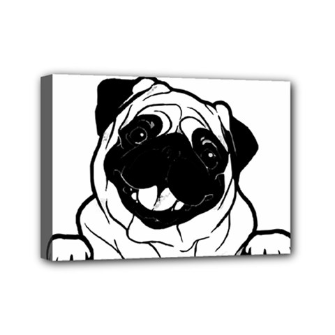 Black Pug Dog If I Cant Bring My Dog I T- Shirt Black Pug Dog If I Can t Bring My Dog I m Not Going Mini Canvas 7  X 5  (stretched) by EnriqueJohnson