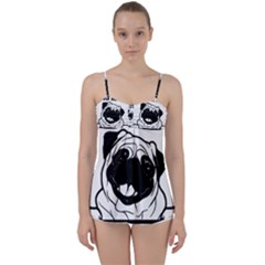 Black Pug Dog If I Cant Bring My Dog I T- Shirt Black Pug Dog If I Can t Bring My Dog I m Not Going Babydoll Tankini Top