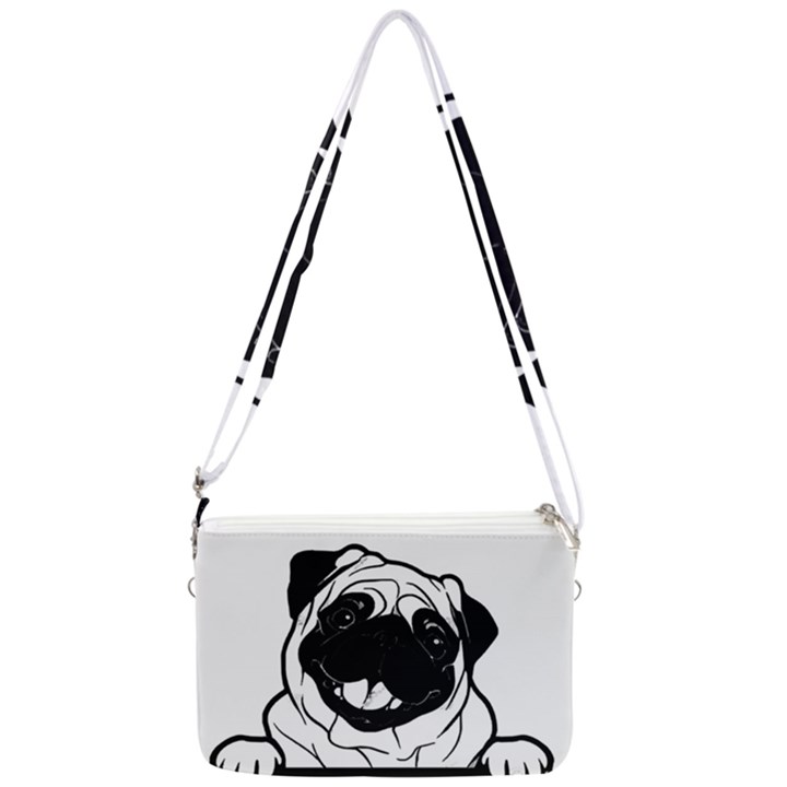 Black Pug Dog If I Cant Bring My Dog I T- Shirt Black Pug Dog If I Can t Bring My Dog I m Not Going Double Gusset Crossbody Bag