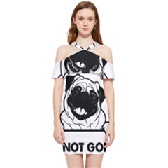 Black Pug Dog If I Cant Bring My Dog I T- Shirt Black Pug Dog If I Can t Bring My Dog I m Not Going Shoulder Frill Bodycon Summer Dress by EnriqueJohnson