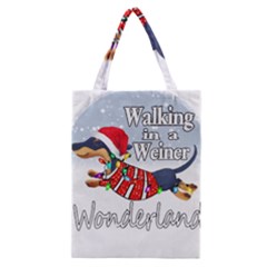 Weiner T- Shirt Walking In A Weiner Wonderland T- Shirt (1) Classic Tote Bag by ZUXUMI