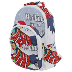 Weiner T- Shirt Walking In A Weiner Wonderland T- Shirt (1) Rounded Multi Pocket Backpack