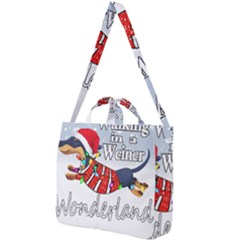 Weiner T- Shirt Walking In A Weiner Wonderland T- Shirt (1) Square Shoulder Tote Bag by ZUXUMI