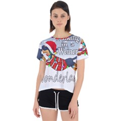 Weiner T- Shirt Walking In A Weiner Wonderland T- Shirt (1) Open Back Sport T-shirt by ZUXUMI