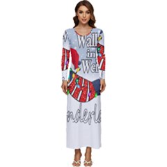 Weiner T- Shirt Walking In A Weiner Wonderland T- Shirt (1) Long Sleeve Longline Maxi Dress by ZUXUMI