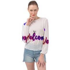 Arts Banded Bottom Chiffon Top by Internationalstore