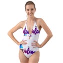 Arts Halter Cut-Out One Piece Swimsuit View1