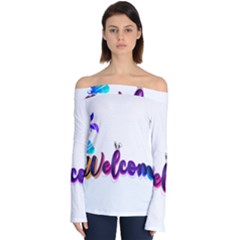 Arts Off Shoulder Long Sleeve Top by Internationalstore