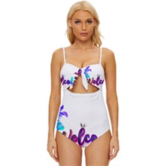 Arts Knot Front One-piece Swimsuit by Internationalstore