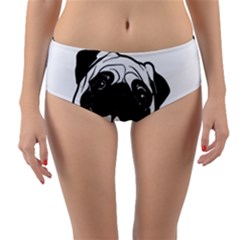 Black Pug Dog If I Cant Bring My Dog I T- Shirt Black Pug Dog If I Can t Bring My Dog I m Not Going Reversible Mid-waist Bikini Bottoms by EnriqueJohnson