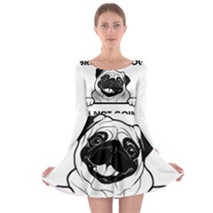 Black Pug Dog If I Cant Bring My Dog I T- Shirt Black Pug Dog If I Can t Bring My Dog I m Not Going Long Sleeve Skater Dress by EnriqueJohnson