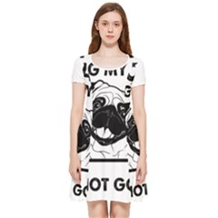 Black Pug Dog If I Cant Bring My Dog I T- Shirt Black Pug Dog If I Can t Bring My Dog I m Not Going Inside Out Cap Sleeve Dress by EnriqueJohnson