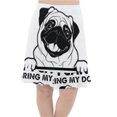 Black Pug Dog If I Cant Bring My Dog I T- Shirt Black Pug Dog If I Can t Bring My Dog I m Not Going Fishtail Chiffon Skirt by EnriqueJohnson