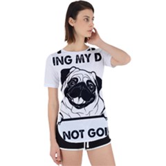 Black Pug Dog If I Cant Bring My Dog I T- Shirt Black Pug Dog If I Can t Bring My Dog I m Not Going Perpetual Short Sleeve T-shirt by EnriqueJohnson