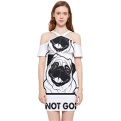 Black Pug Dog If I Cant Bring My Dog I T- Shirt Black Pug Dog If I Can t Bring My Dog I m Not Going Shoulder Frill Bodycon Summer Dress by EnriqueJohnson