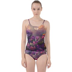 Floral Blossoms  Cut Out Top Tankini Set by Internationalstore