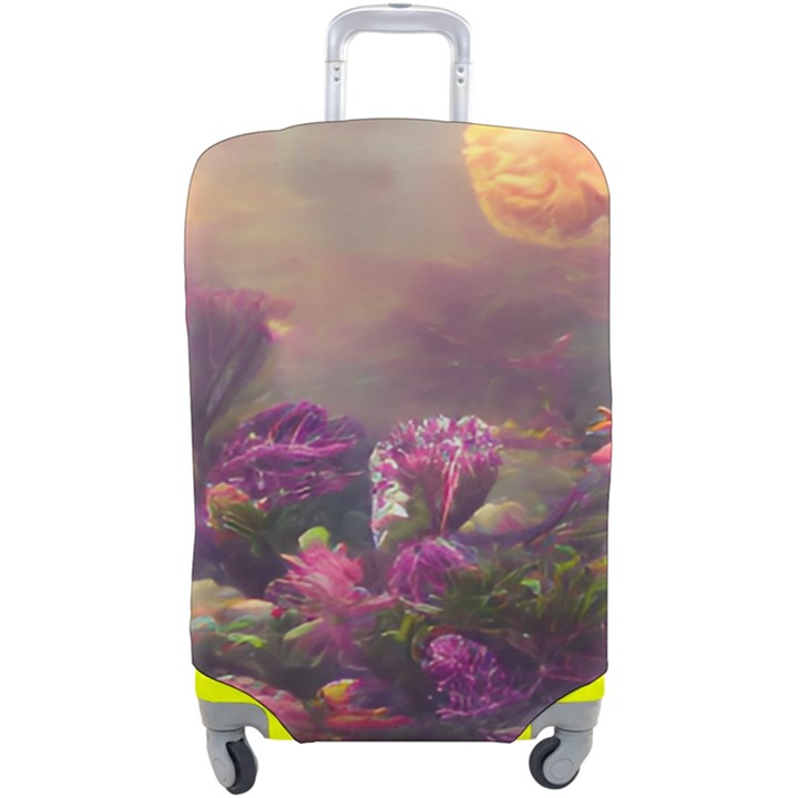 Floral Blossoms  Luggage Cover (Large)