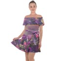 Floral Blossoms  Off Shoulder Velour Dress View1