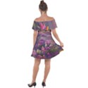 Floral Blossoms  Off Shoulder Velour Dress View2