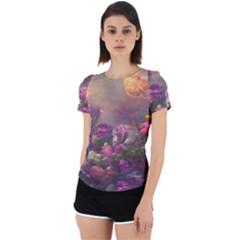 Floral Blossoms  Back Cut Out Sport T-shirt by Internationalstore