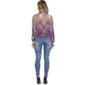 Floral Blossoms  Women s Long Sleeve Revers Collar Cropped Jacket View4