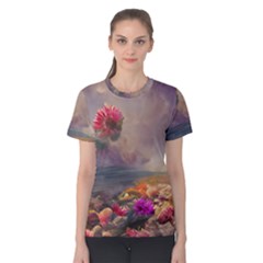 Floral Blossoms  Women s Cotton T-shirt