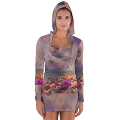 Floral Blossoms  Long Sleeve Hooded T-shirt by Internationalstore