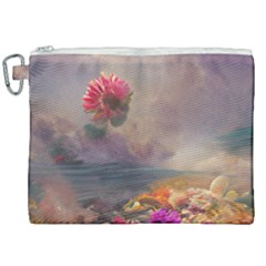 Floral Blossoms  Canvas Cosmetic Bag (xxl) by Internationalstore