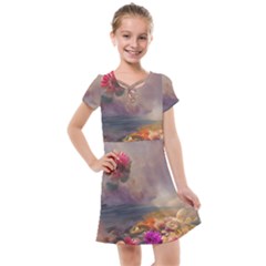 Floral Blossoms  Kids  Cross Web Dress by Internationalstore