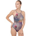 Floral Blossoms  High Neck One Piece Swimsuit View1