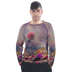 Floral Blossoms  Men s Long Sleeve Raglan T-shirt