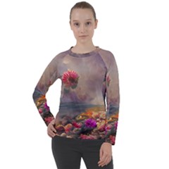 Floral Blossoms  Women s Long Sleeve Raglan T-shirt