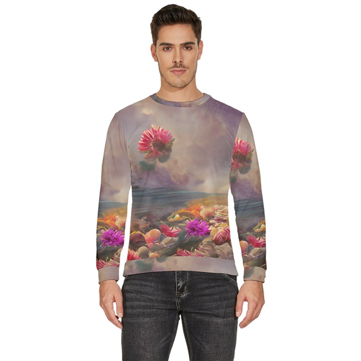 Floral Blossoms  Men s Fleece Sweatshirt