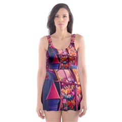 Fantasy  Skater Dress Swimsuit by Internationalstore