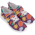 Colorful Shapes On A Purple Background Men s Velcro Strap Shoes View3