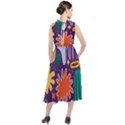 Colorful Shapes On A Purple Background Round Neck Boho Dress View2