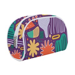 Colorful Shapes On A Purple Background Make Up Case (small) by LalyLauraFLM