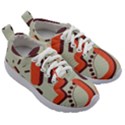 Shapes In Retro Colors On A Green Background Kids Athletic Shoes View3