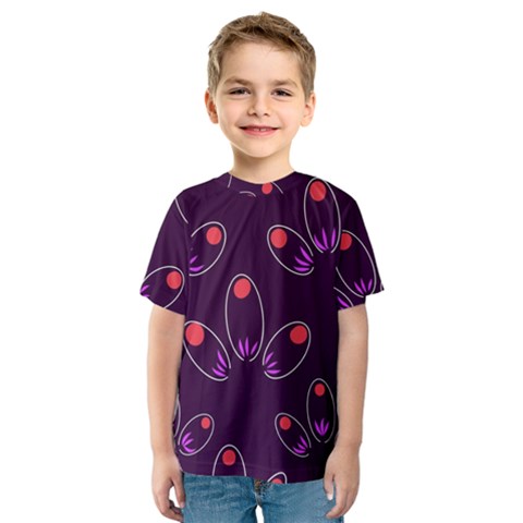 Petal Dot Seamless Pattern Kids  Sport Mesh T-shirt by Pakjumat