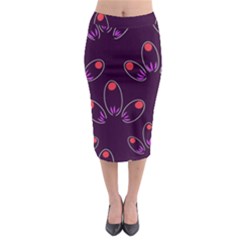 Petal Dot Seamless Pattern Midi Pencil Skirt by Pakjumat